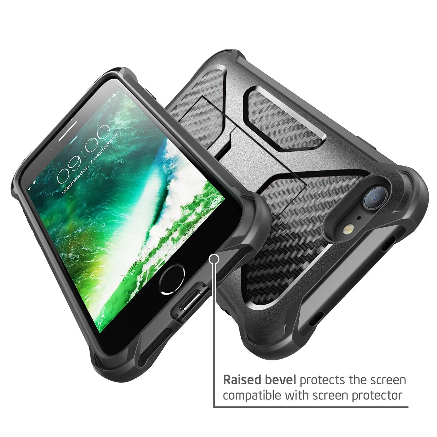 Hybrid Transformer Kick stand Case for IPhone 8 7 Plus 4.7 5.5 Heavy Duty Cover with Clip Stand Back |