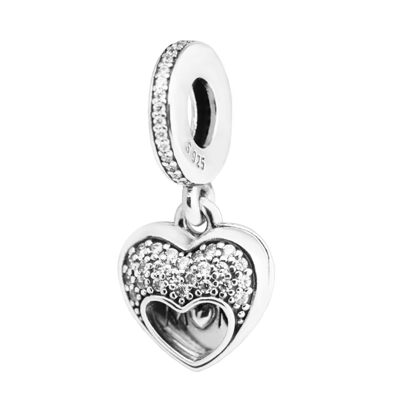 Подходят для браслетов Pandora с шармами бусины I Love My Mom прозрачным кубическим