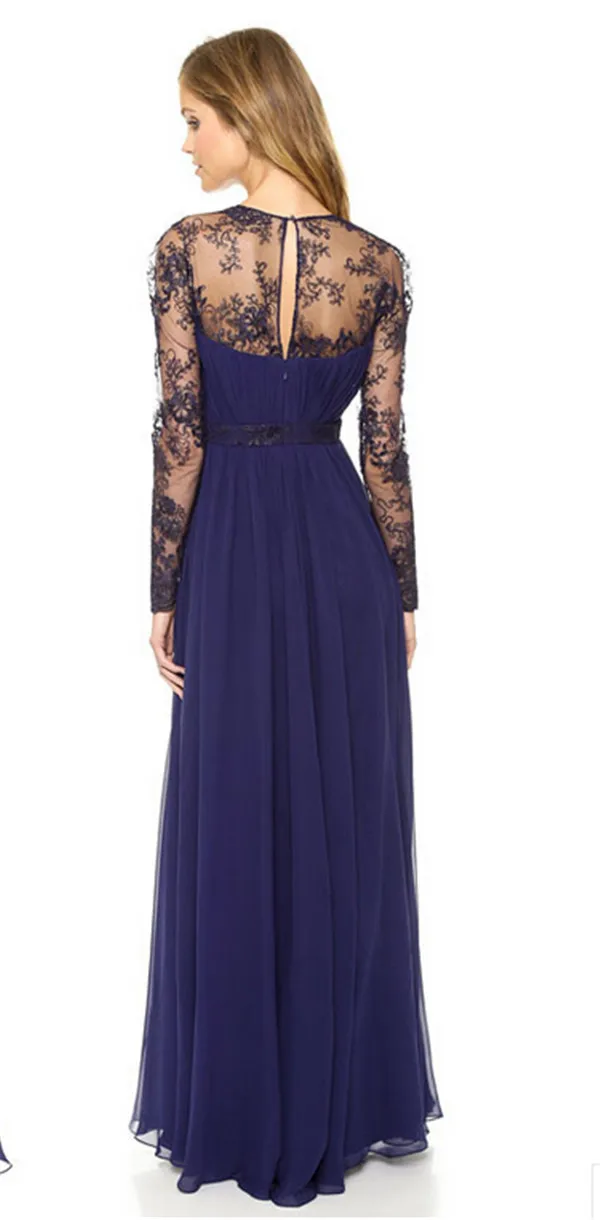 Long Dress Elegant Beach Selling V Neck long SleeveSplit Sexy With Knot Back wedding Vestido de festa lace dress | Женская одежда