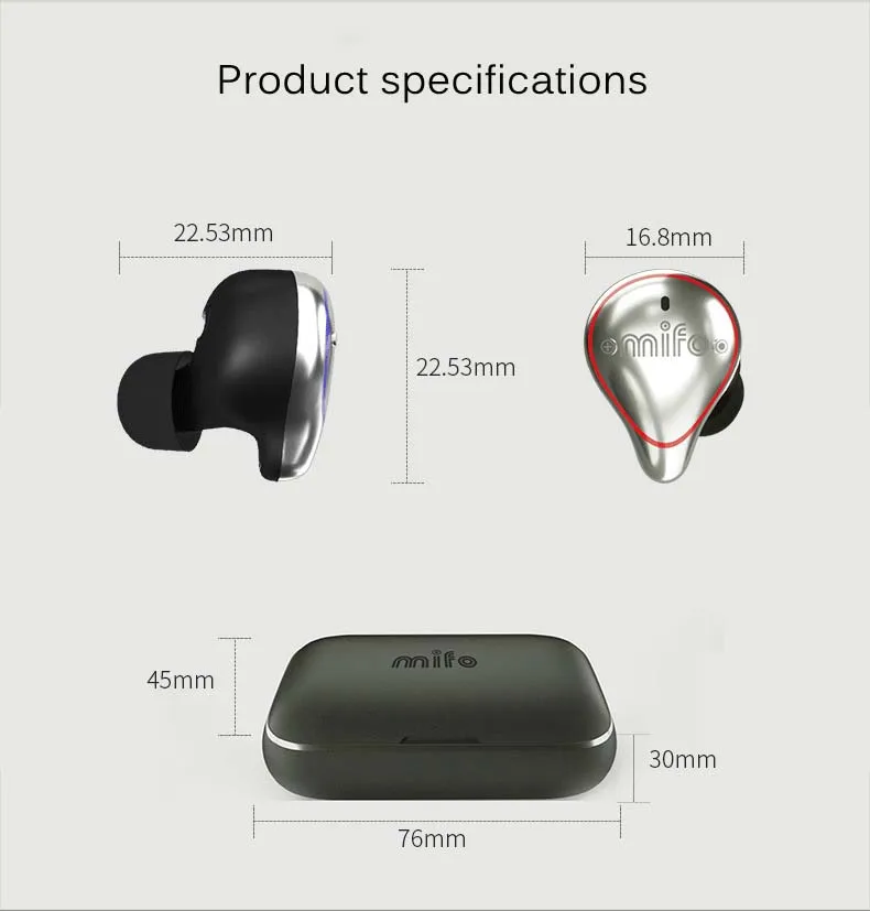 MIFO O5 Bluetooth гарнитура беспроводная Aures Unitas мини-беруши Тип приятный для ушей тип движения бег Водонепроницаемый