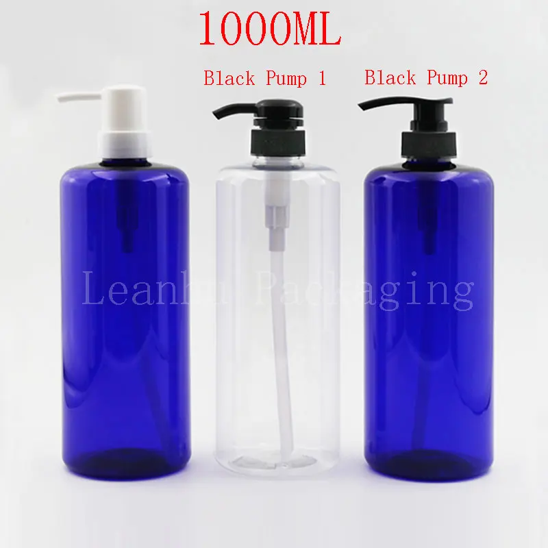 1000ML Plastic Round Bottle With Duck bill pump,1000cc Shampoo/Shower Gel/Emulsion Sub-bottling, Empty Cosmetic Container