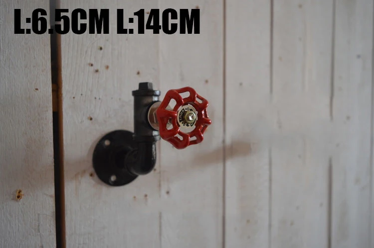 

Industrial style 1 piece Retro Cast Iron Pipe Hook With Flange valve hook Clothe Industry Style Pipe Valve Hook