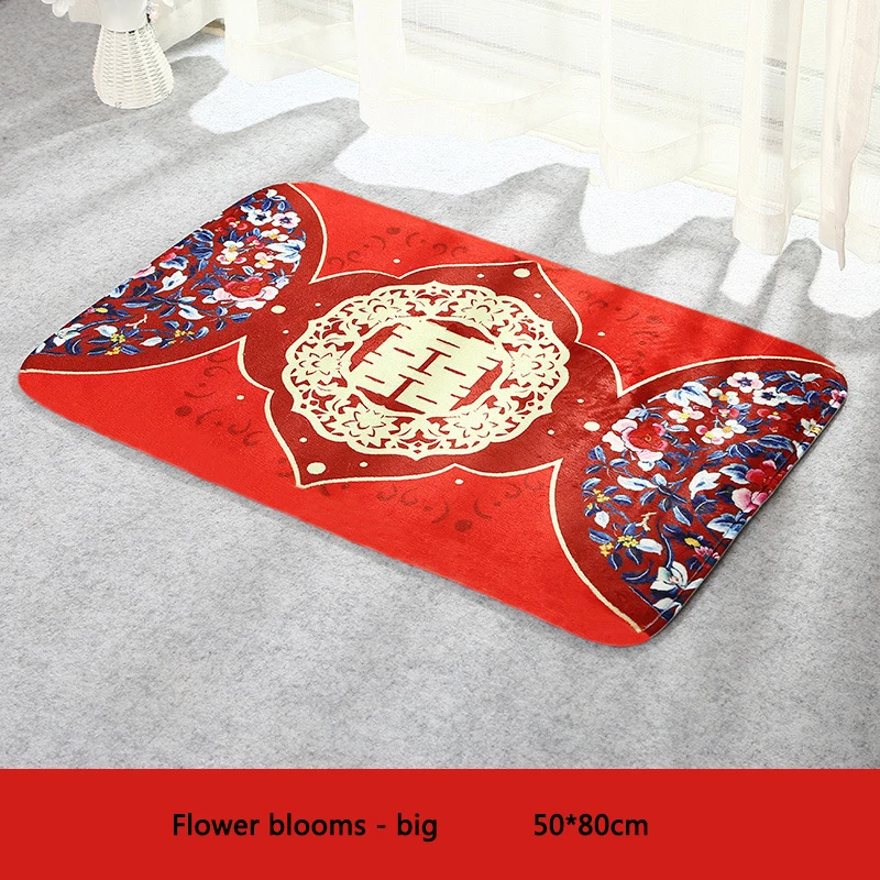 A 50*80 см китайский коврик для ванной, кухни, напольный коврик, коврик с изображением животных, ковер для ванной комнаты, новогоднее свадебное украшение - Цвет: A