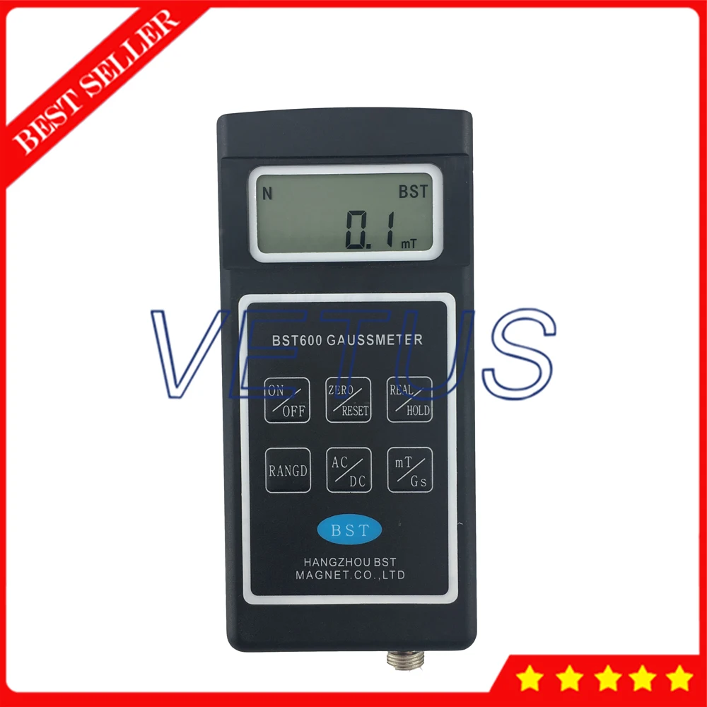 BST600 диапазон 0 ~ 200мт 2000мт цифровой Gaussmeter/Teslameter с измерением магнитного поля AC /