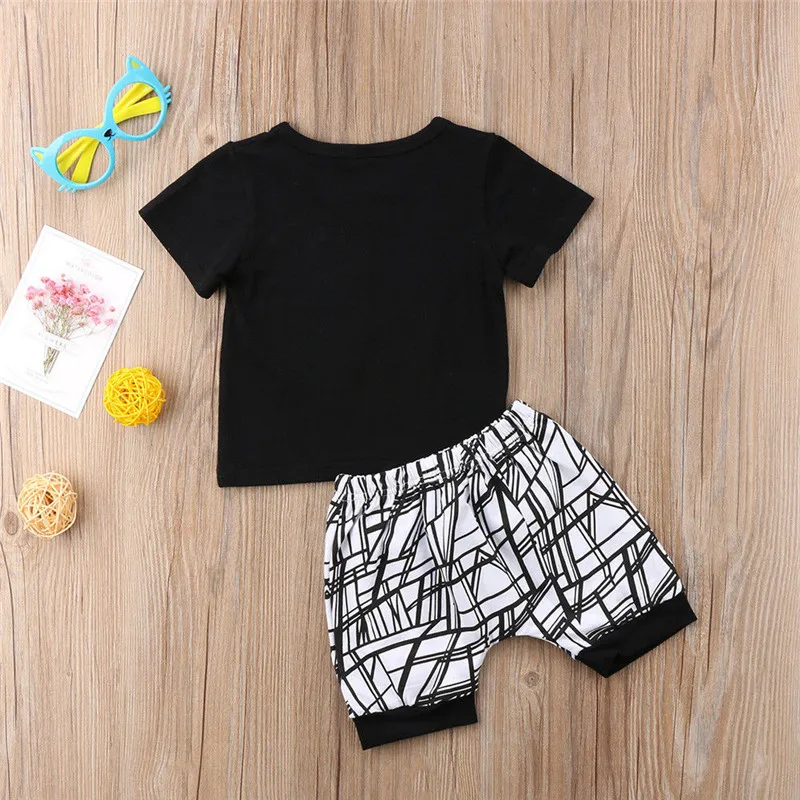 PUDCOCO Fashion Newborn Infant Baby MAMAS Boy Toddler Cotton T-shirt Tops+Pants Outfit Clothes 0-24M |