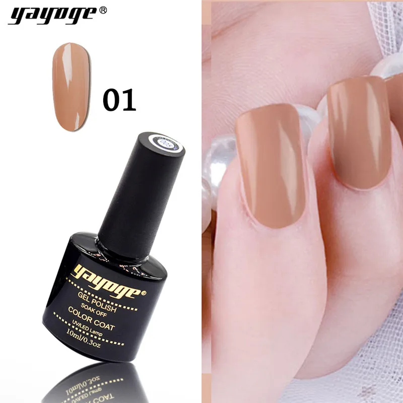 caramel 1 YAYOGE Гель-лак для ногтей 10 мл/0,3 унций 122 цветов УФ-Гель-лак продукт безвкусный большой емкости стойкий гель для ногтей - Цвет: caramel 1