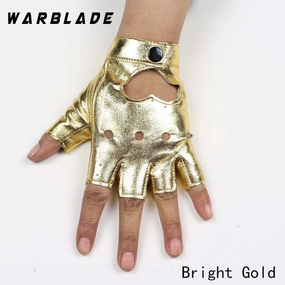 Модные женские кожаные перчатки WarBLade без пальцев со звездочками с вырезами