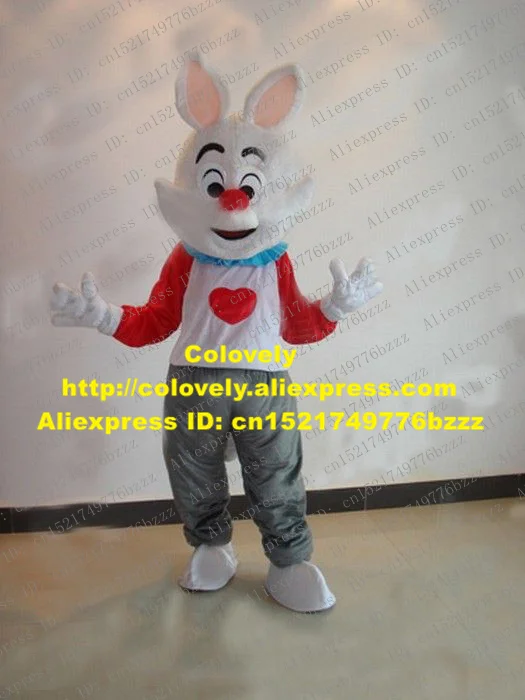 Костюм талисман в виде белого кролика маскотт Lepus Jackrabbit заяц для взрослых с