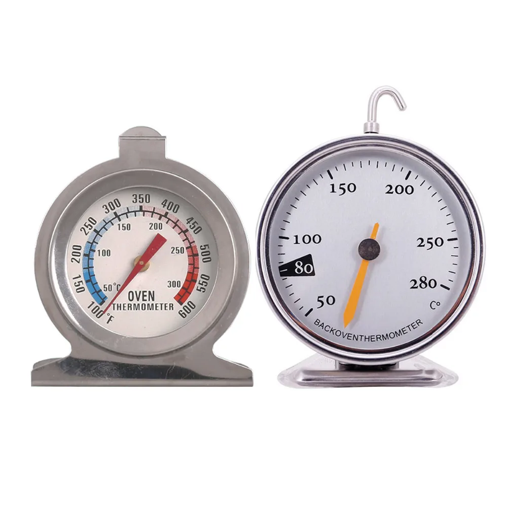 

2 Stainless Steel Baking Oven Thermometers Large Dial Kitchen Food Meat Grill Temperature Gauge Set