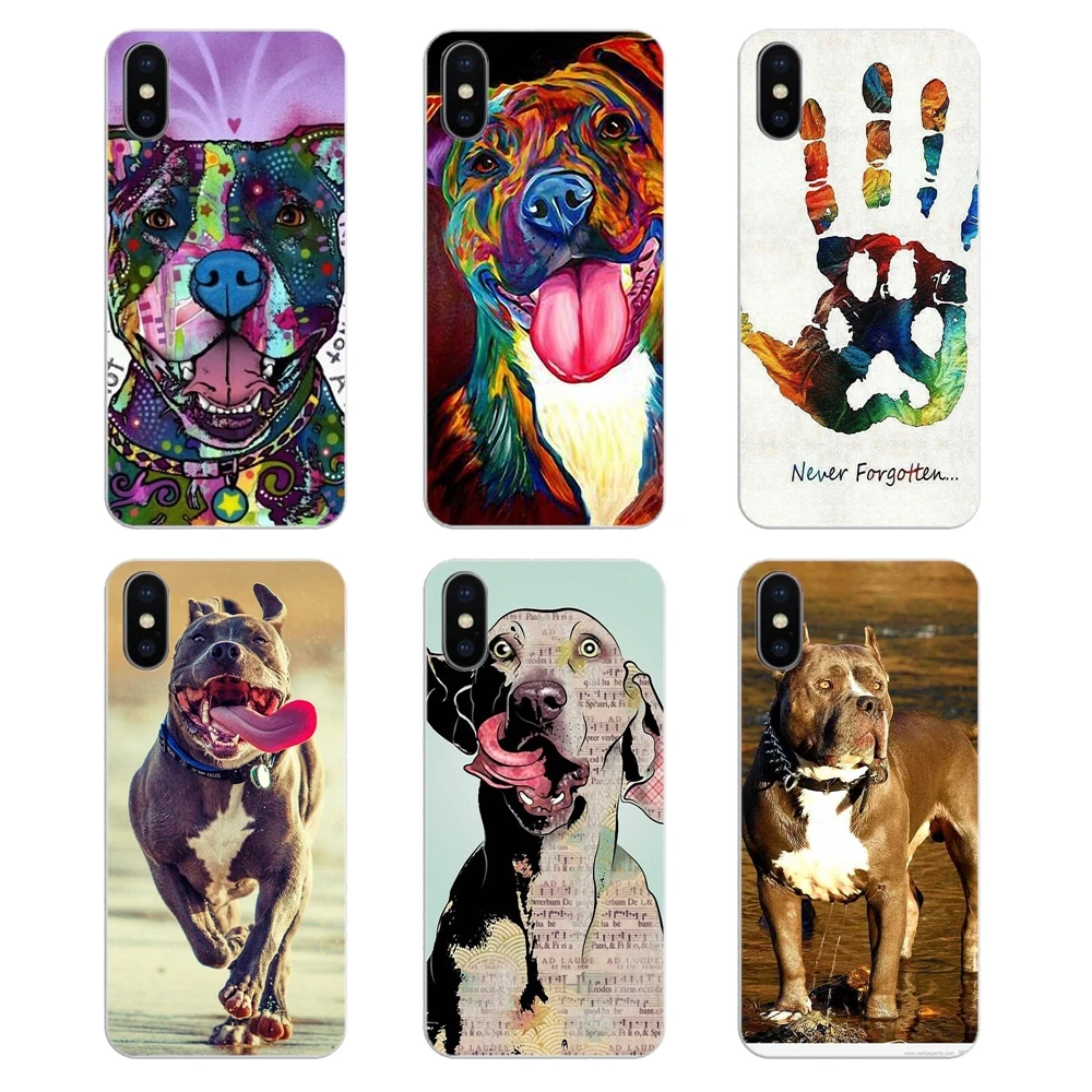 Для iPod Touch iPhone 4 4S 5 5S 5C SE 6 6S 7 8 X XR XS Plus MAX TPU Чехлы пастельный щенок питбуль-терьера