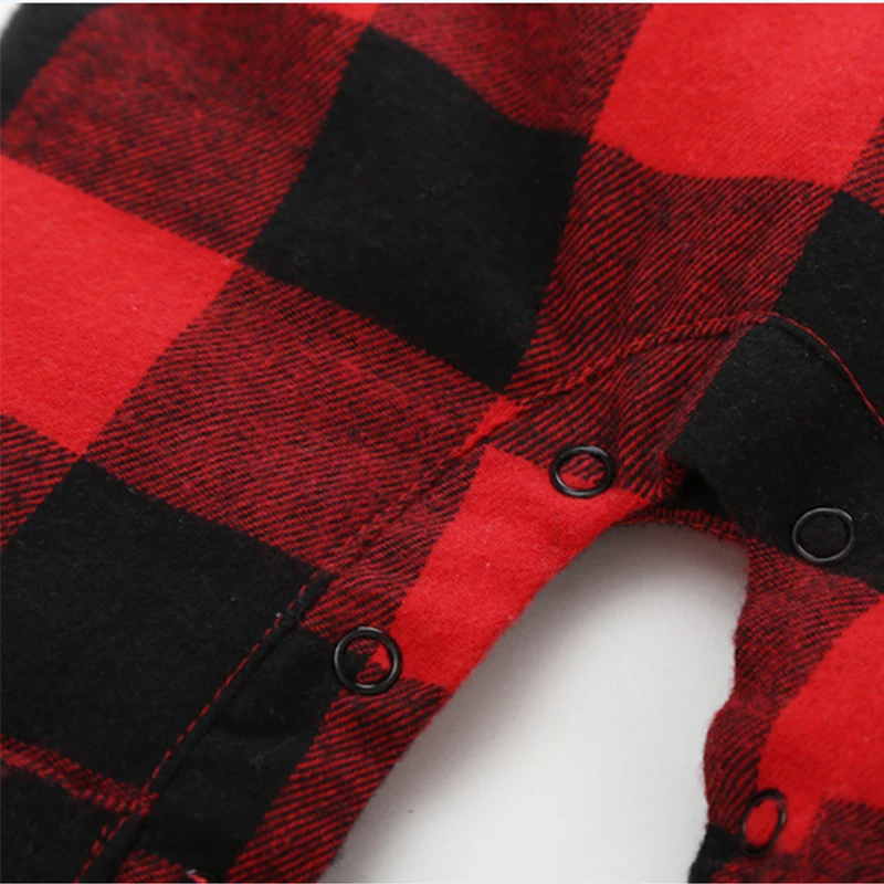 

Toddler Baby Rompers Autumn Roupas Infant Jumpsuits Boy Clothing Newborn Red Plaid Rompers Spring Cotton Girl Clothing