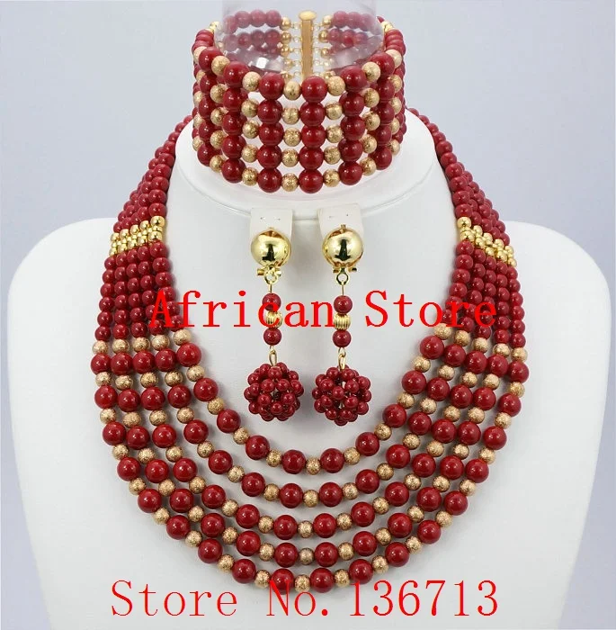 Фиолетовая заводская цена модные нигерийские Свадебные африканские бусины