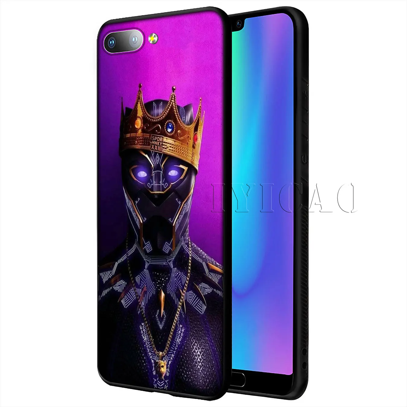 IYICAO Мстители Marvel Черная пантера мягкий чехол для Huawei Y9 Y7 Y6 Prime 2019 Honor 20 8C 8X 8 9 9X 10 Lite 7C