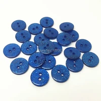 1000pcs royal blue round glitter sparkly buttons resin 2 holes button for sewing embellishments scrapbooking 13mm