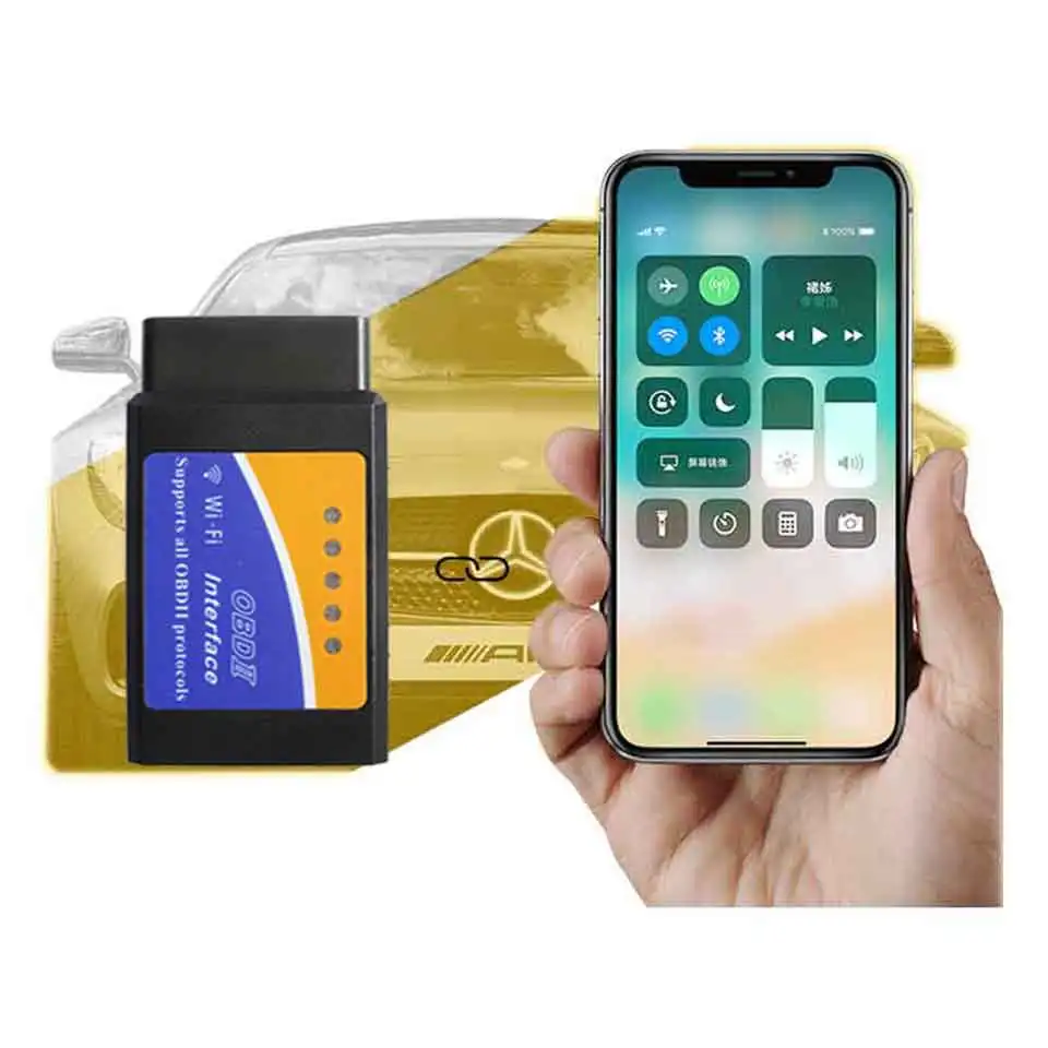 Мини ELM327 WiFi V1.5 OBD2 OBDII автомобильный диагностический инструмент ELM-327 Wi-Fi ELM 327 V 1,5 Obd 2 код ридер сканер для iOS и Android