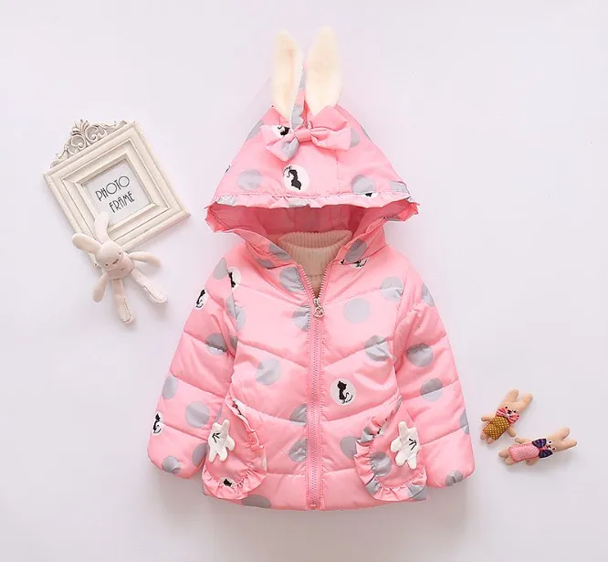 Новинка 2018 самая недорогая зимняя одежда для маленьких девочек с принтом в виде