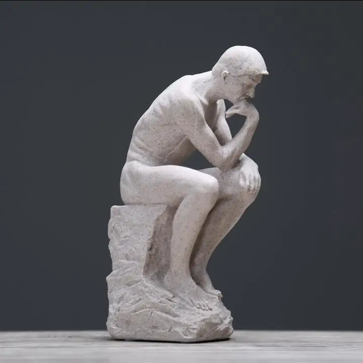 Статуя Thinker Rodin изобразительная скульптура для мужчин фигура в Стиле Ню настоящая