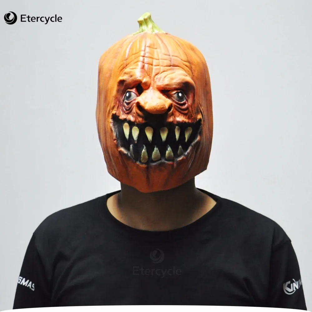 Хэллоуин Тыква Дизайн Масок страшная латексная маска для вечеринки взрослых