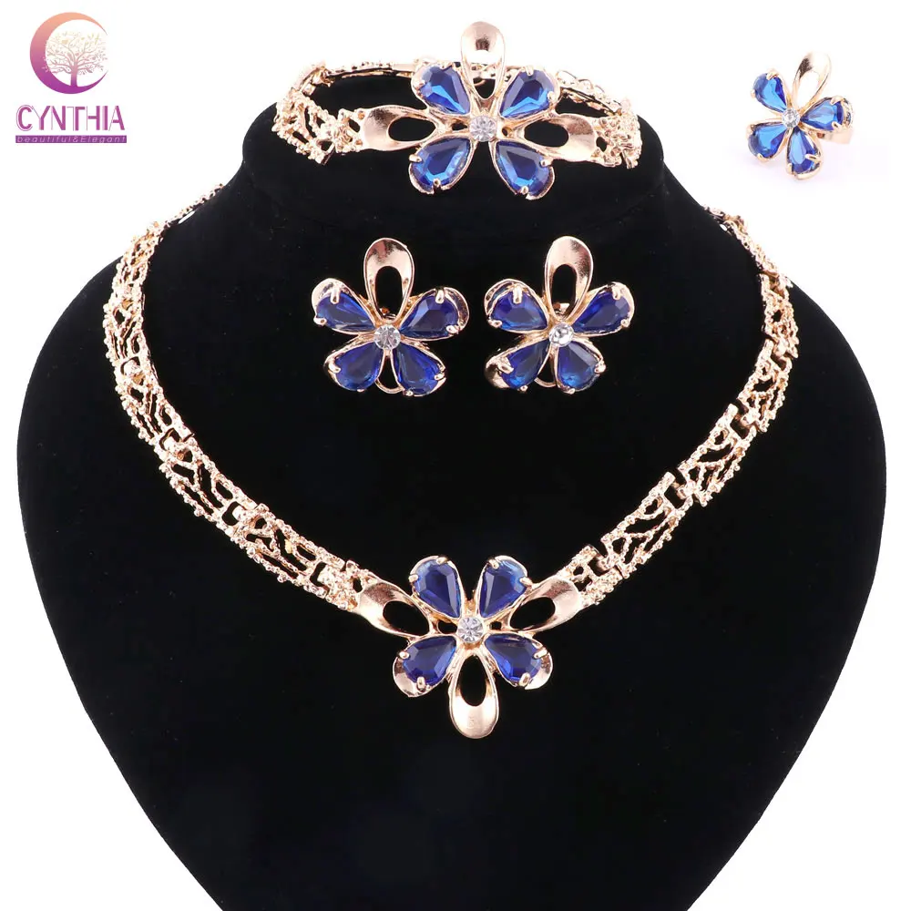 2 вида цветов Трендовое женское ожерелье ювелирные наборы эффектное для вечерних