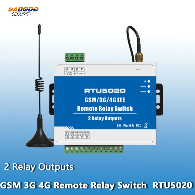 GSM 3G 4G SMS дистанционные реле (2 релейных выхода) RTU5020 Удаленное