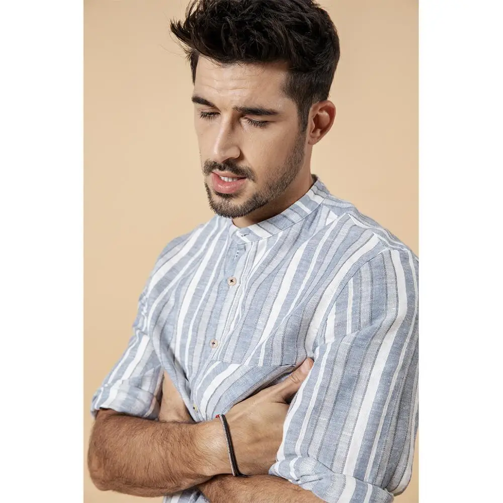 SIMWOOD льняные хлопковые рубашки с рукавом три четверти мужские 2019 высокое