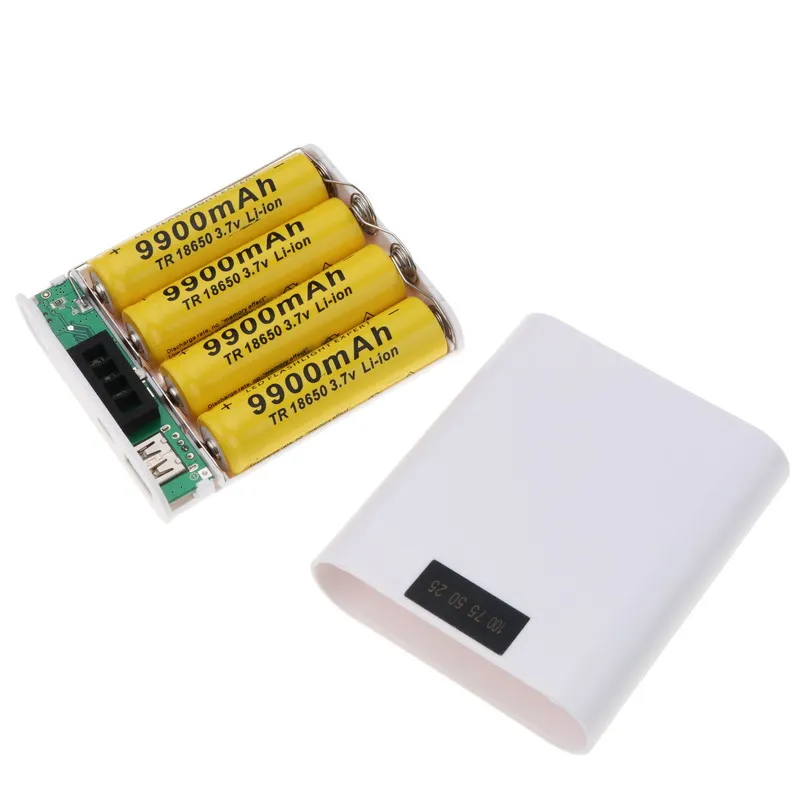 Корпус для внешнего аккумулятора kebidumei 5 в с USB-портом 4*18650 корпус самостоятельной