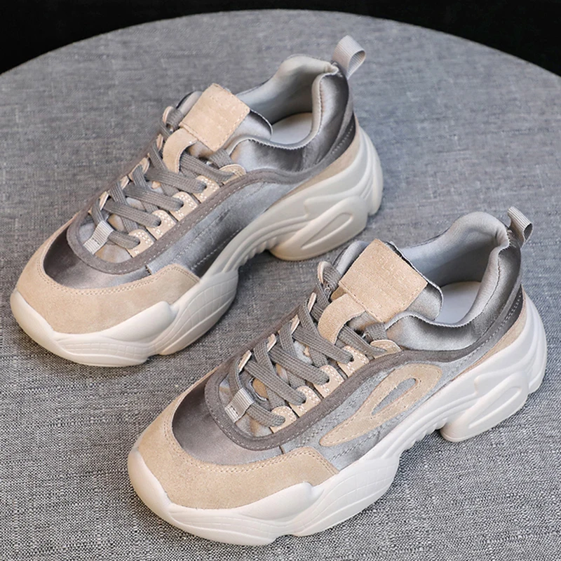 Вулканизированная обувь женские кроссовки-столбики Женская Весенняя