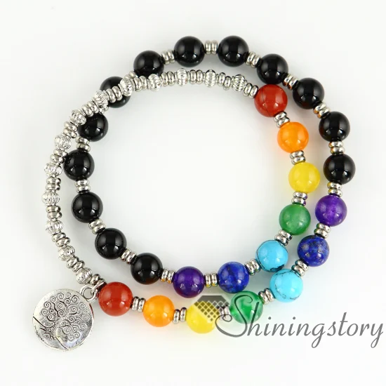 7 Чакра Ювелирные изделия Исцеление ювелирные счастливый браслет Карма