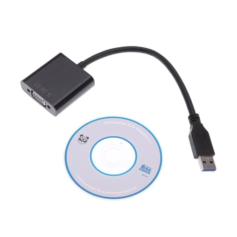 USB 3 0 к VGA Мульти-дисплей адаптер конвертер внешняя видеокарта черный | Компьютеры
