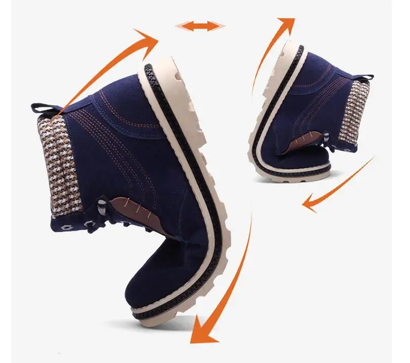 Зимние Теплые Сапоги Мужчины Ботильоны Высокое Качество Кожа работа и