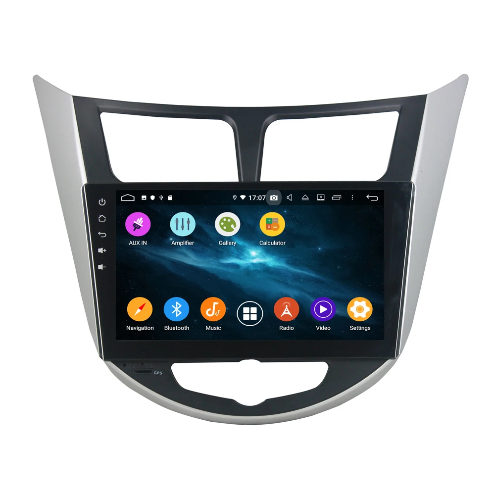 Автомобильный DVD плеер DSP Android 9 GPS навигация для Hyundai Verna/Accent/Solaris 2011 + Авторадио