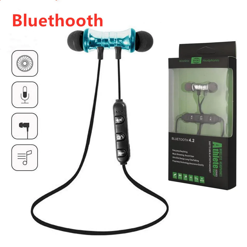 XT11 Магнитная музыка bluetooth 4 2 наушники Беспроводная Спортивная гарнитура с лентой