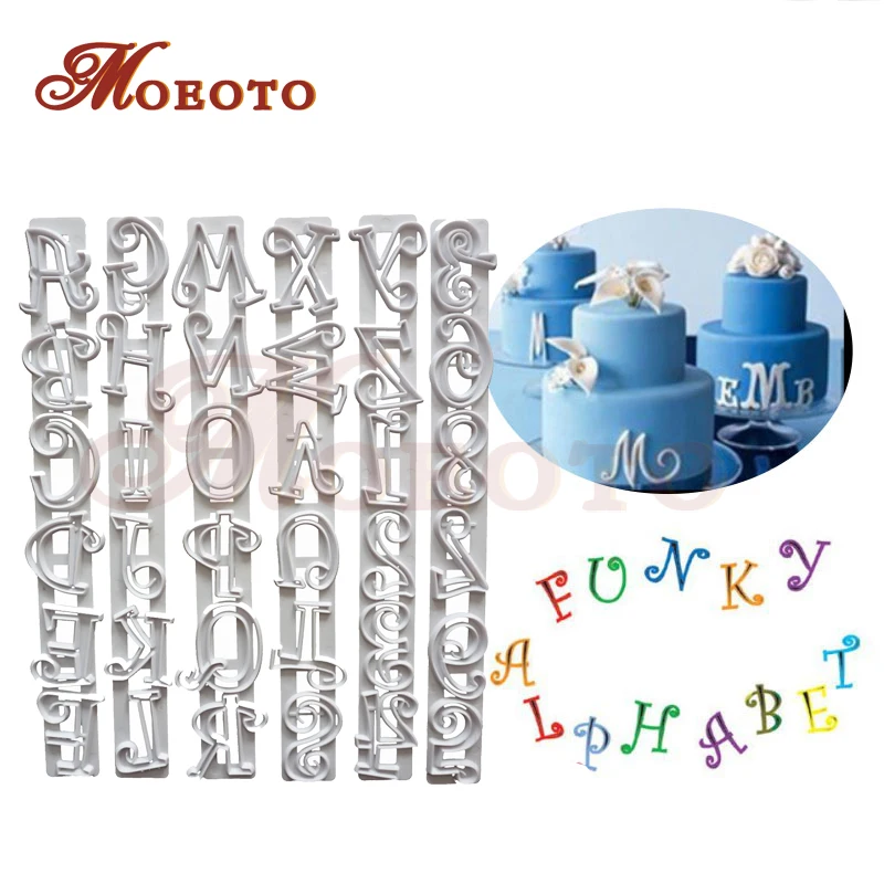 Алфавит Пластик резак набор из 6 шт. торт трафарет номер фрезы помадка кружева