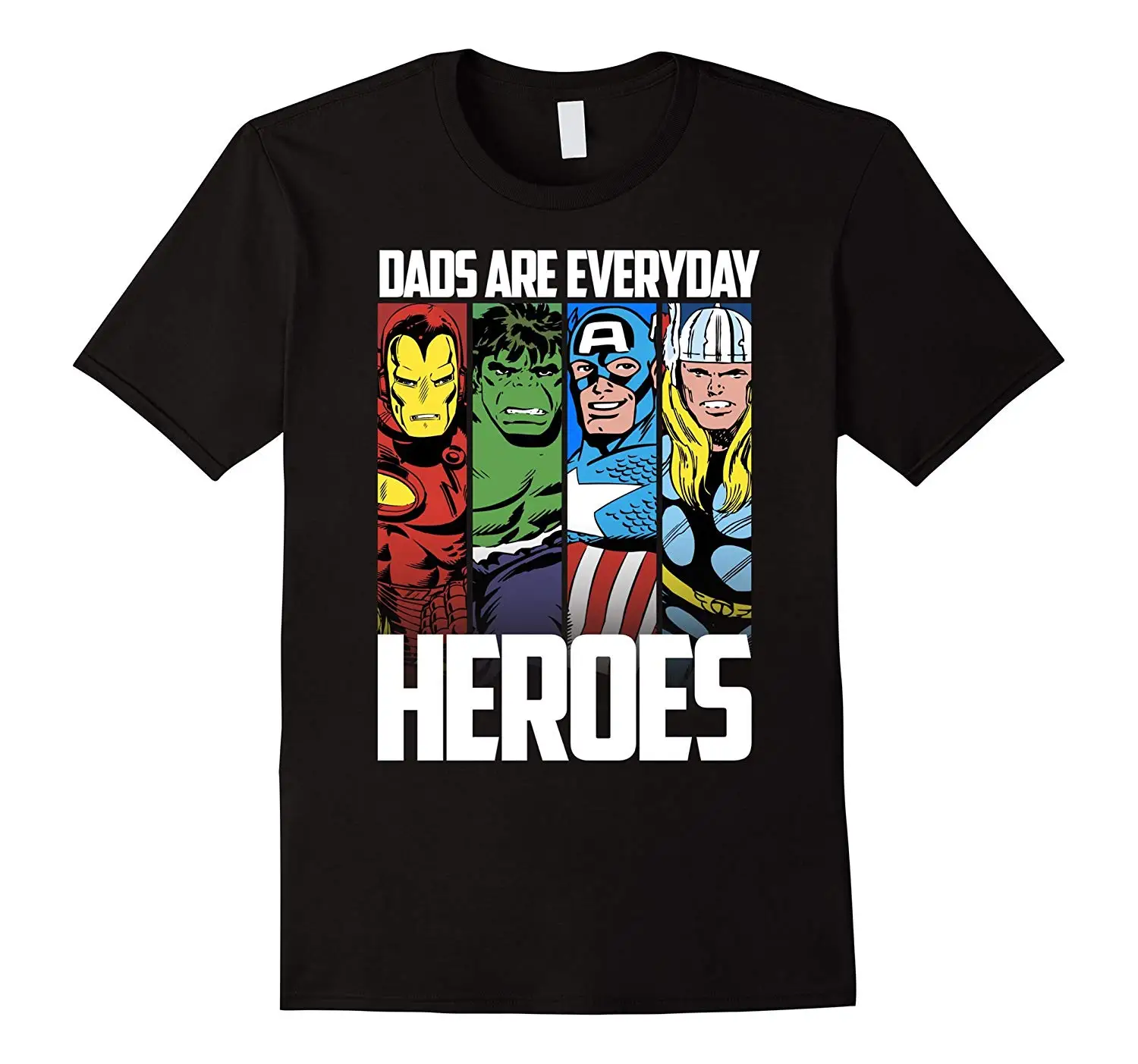 Marvel Мстители отца день герои Graphic T Shirt|Мужские футболки| |