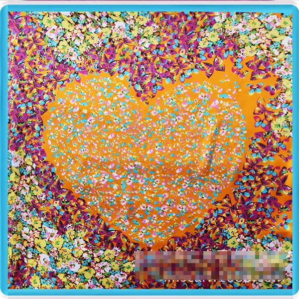 90 см * 2017 Высокое качество Большой размер имитация шелка шарф мультфильм кошка