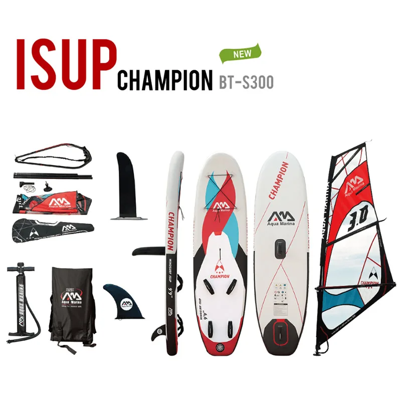 Aqua Марина Чемпион надувной SUP Windsurf надувная доска для серфинга стоящая весло