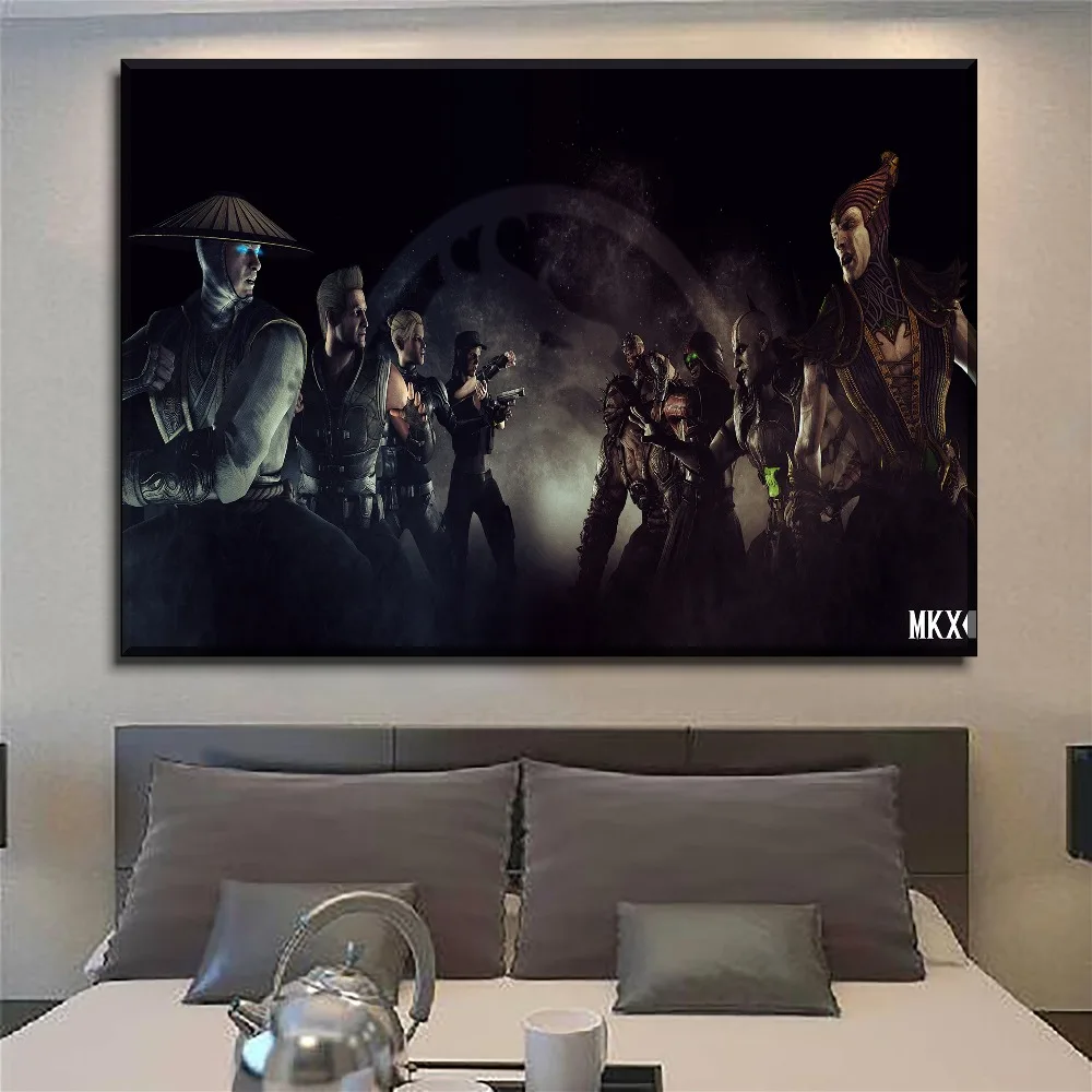 Современная Картина на холсте с HD-печатью Настенная картина 1 панель игры Mortal Kombat