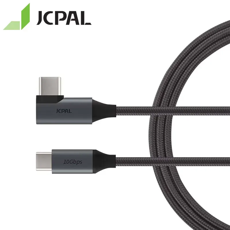 JCPAL FlexLink USB 3 1 кабель Type C Gen2 10 Гбит/с 90 градусный разъем на одном конце 5 метровая