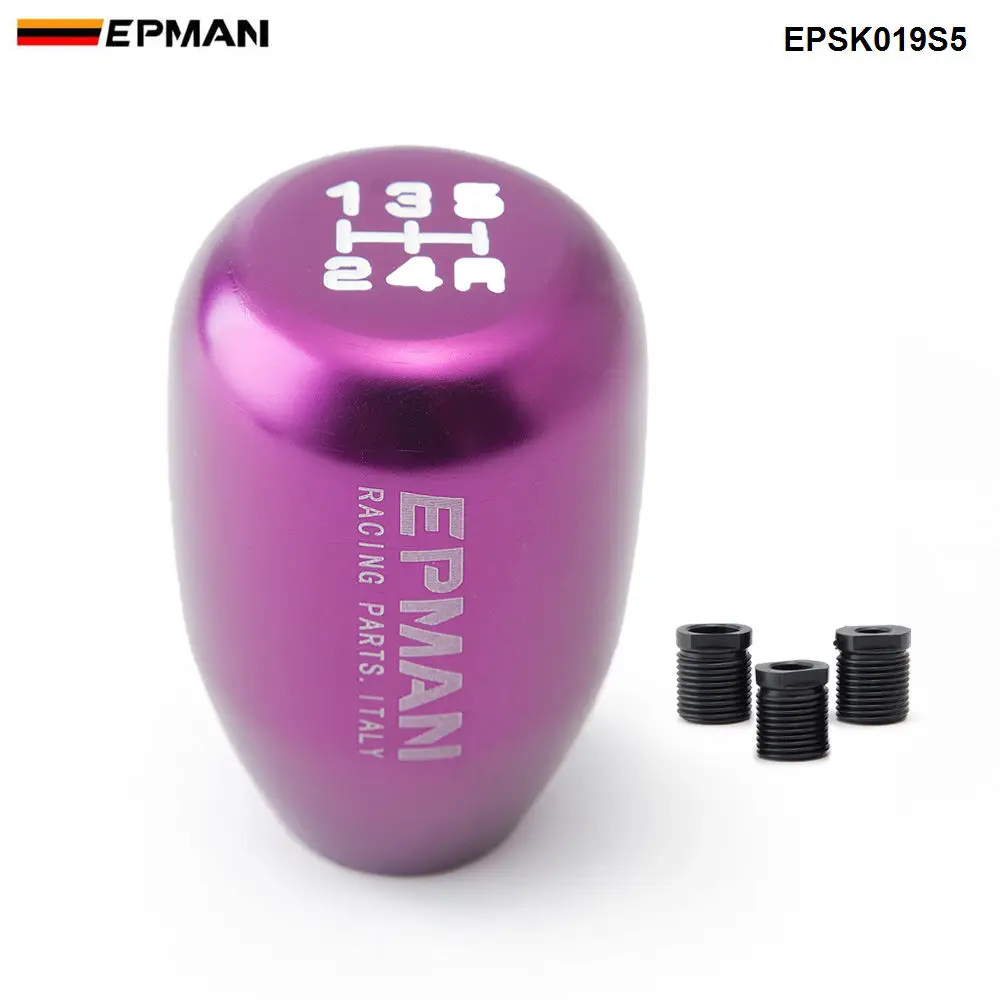 Фиолетовый Спортивный EPMAN Универсальный Гоночный 5 скоростей Ручка переключения рулевого механизма автомобиля ручная автоматическая рукоятка для рычага переключения передач рычаг EPSK019S5 - Название цвета: Фиолетовый
