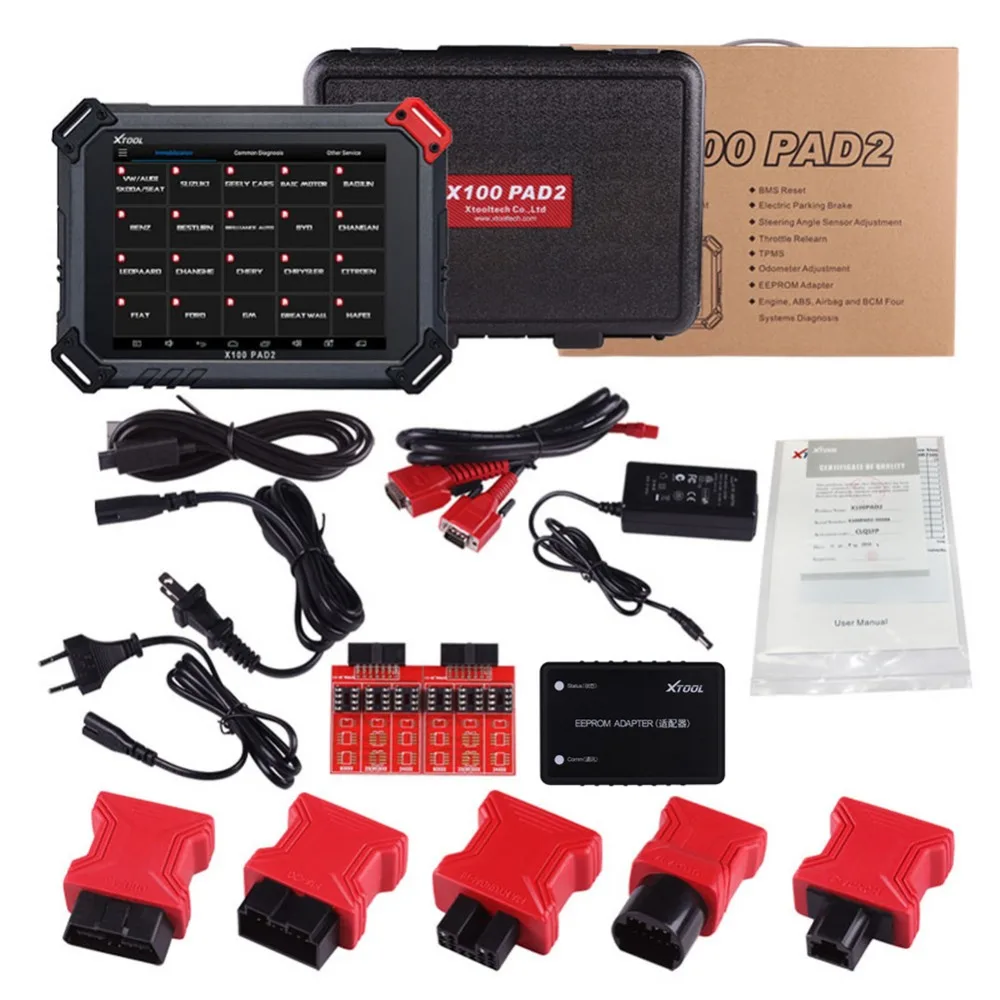 Первоначально XTOOL X100 Pad2 программист Pro авто ключ с KC100 для VW 4th 5th Pro PAD 2 OBD2 одометром