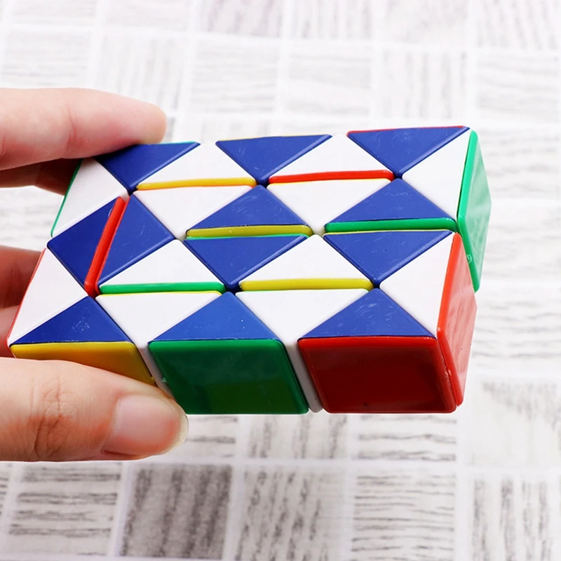 Горячая Распродажа, красочный 3D Магический кубик-линейка, 24 сегмента, кубик-головоломка cubo magico Snake Twist, детские развивающие игрушки для детей 1