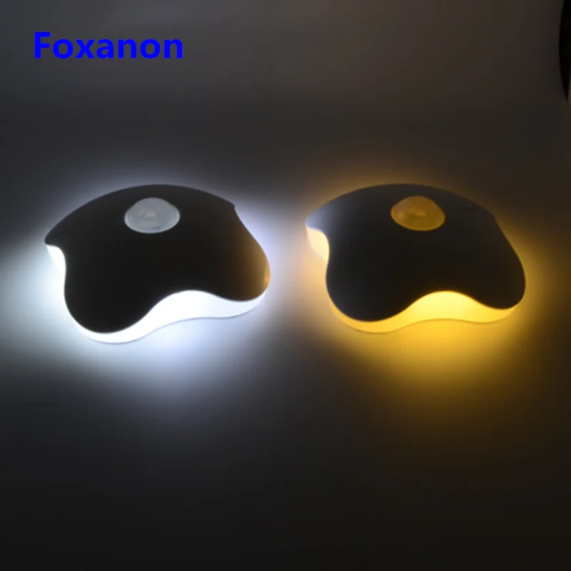 Ночник Foxanon светодиодный с датчиком движения|light sensor led lamp|induction lampled lamp motion |