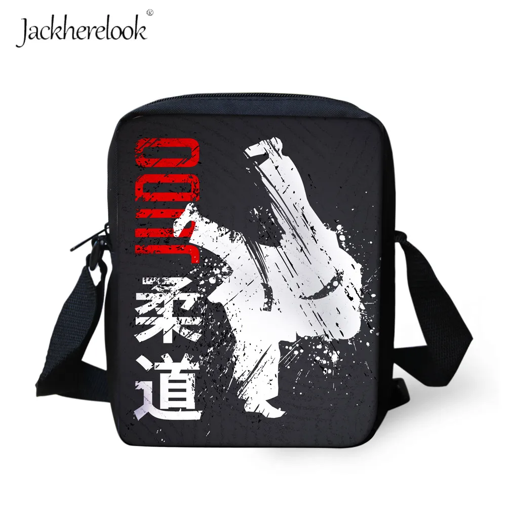 Jackherelook дзюдо каратэ цзюджитсу школьные ранцы для мальчиков ранец тхэквондо бокс айкидо Кроссбоди Сумка детская школьная сумка на плечо