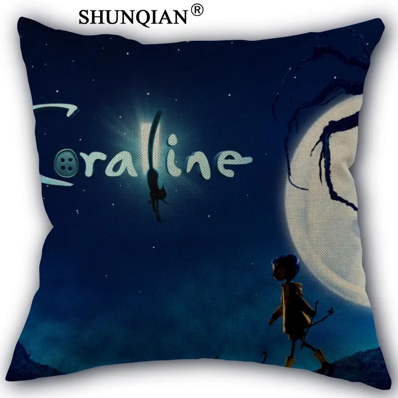 Pillow Case Льняные и хлопковые Коралина наволочка с рисунком под заказ дома Свадебные Декоративные Чехлы на подушку размером 45*45 см с одной стороны Новое поступление на год наволочка - Цвет: Pillow Case