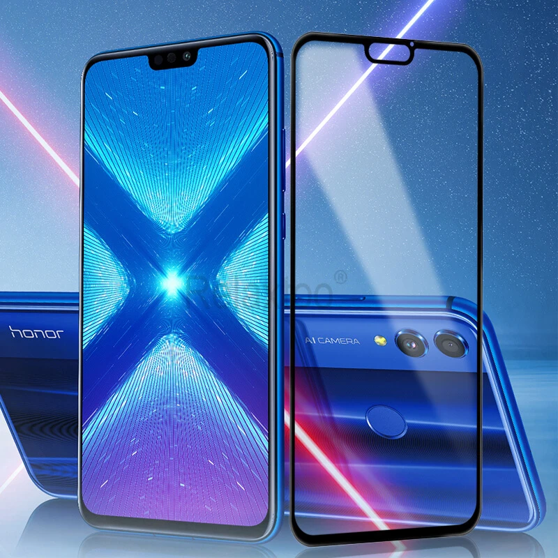 Полное покрытие Защитное стекло для Huawei honor 8 s 8c 8x 8a hono honer c x a Закаленное Защитная