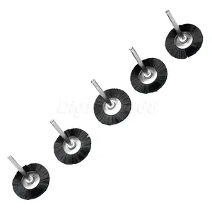 5 шт. плоское нейлоновое колесо со щетиной абразивная щетка для бура для вращающегося инструмента Dremel оправка стержня полировочные Инструменты 25 мм