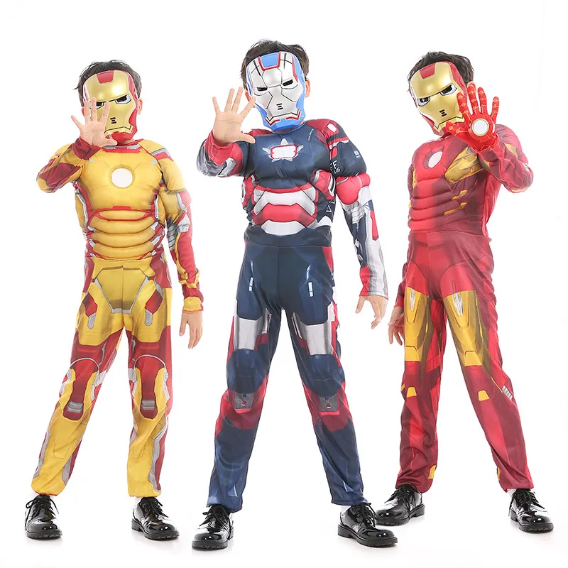FOGIMOYA Marvel Infinity War Железный человек костюм детский Карнавальный костюм для мальчиков костюм супергероя-мускула Детский костюм на Хэллоуин