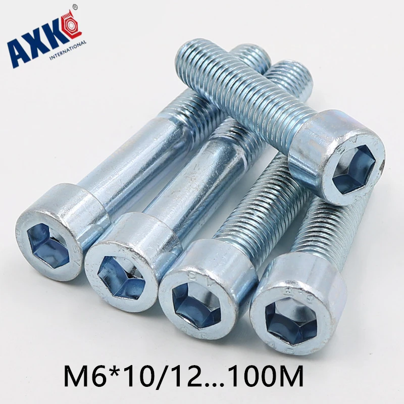 Axk 15 шт. 8 оцинкованные винты с шестигранным отверстием M6 * 10/12...100 м Gb70|screw bolt|socket