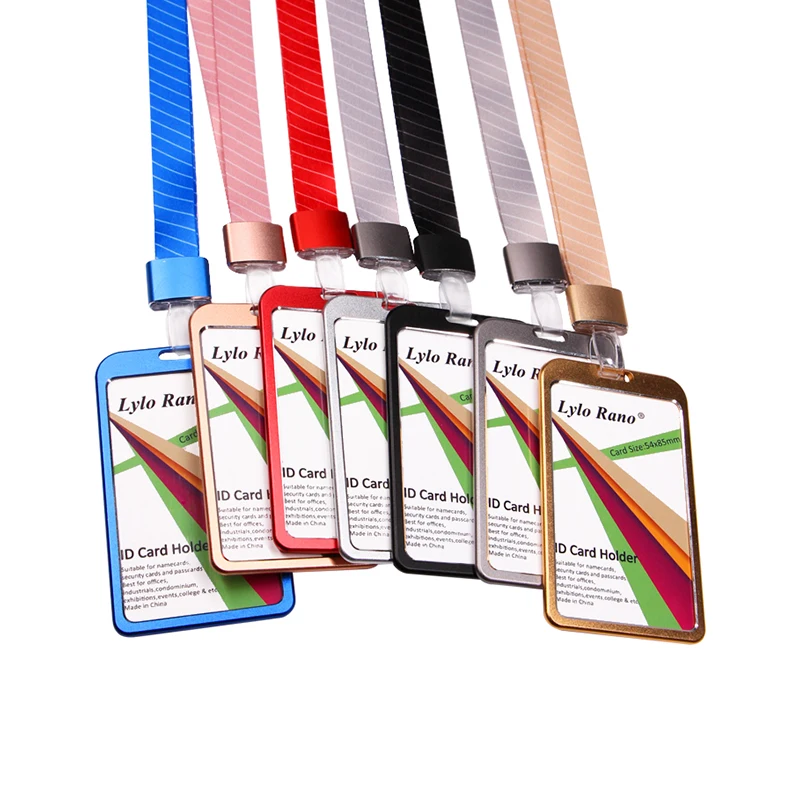 ID держатель значка Вертикальная флейта с ремешком Именные Бирки со шнурком для