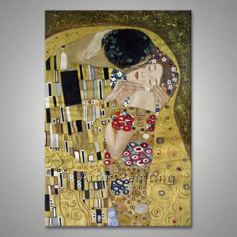 Gustav Klimt Oil painting on Canvas Hand painted The Kiss Paintings For Living Room Wall decoration wallpaper
Gustav Klimt Oil painting on Canvas Hand painted The Kiss Paintings For Living Room Wall decoration wallpaper